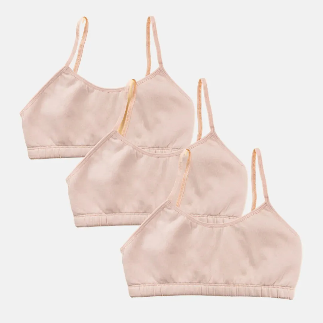 Teenager Bra | Teenager Cotton Bra | Wireless Bra | Flat Padded | Slip On | Pack Of 3