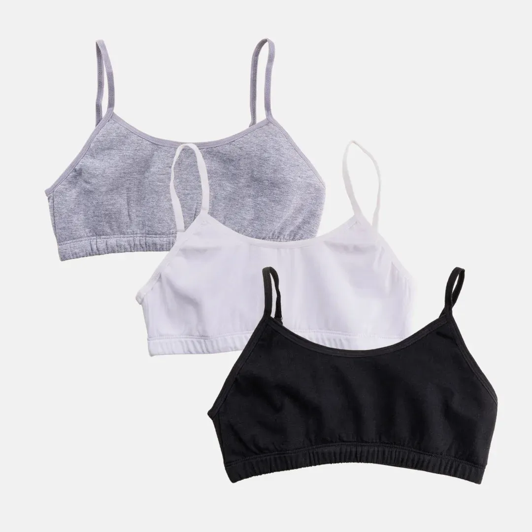 Teenager Bra | Teenager Cotton Bra | Wireless Bra | Flat Padded | Slip On | Pack Of 3