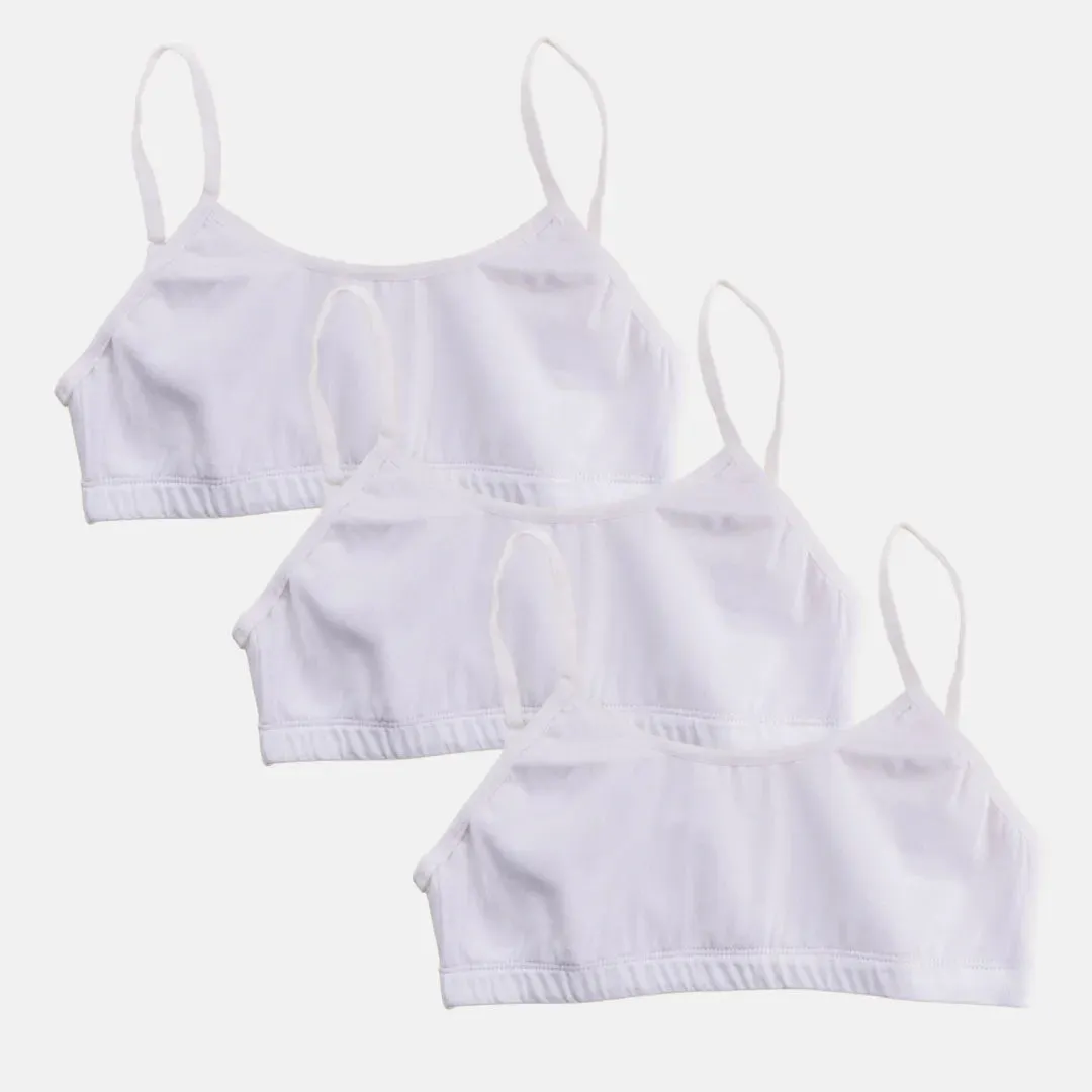 Teenager Bra | Teenager Cotton Bra | Wireless Bra | Flat Padded | Slip On | Pack Of 3