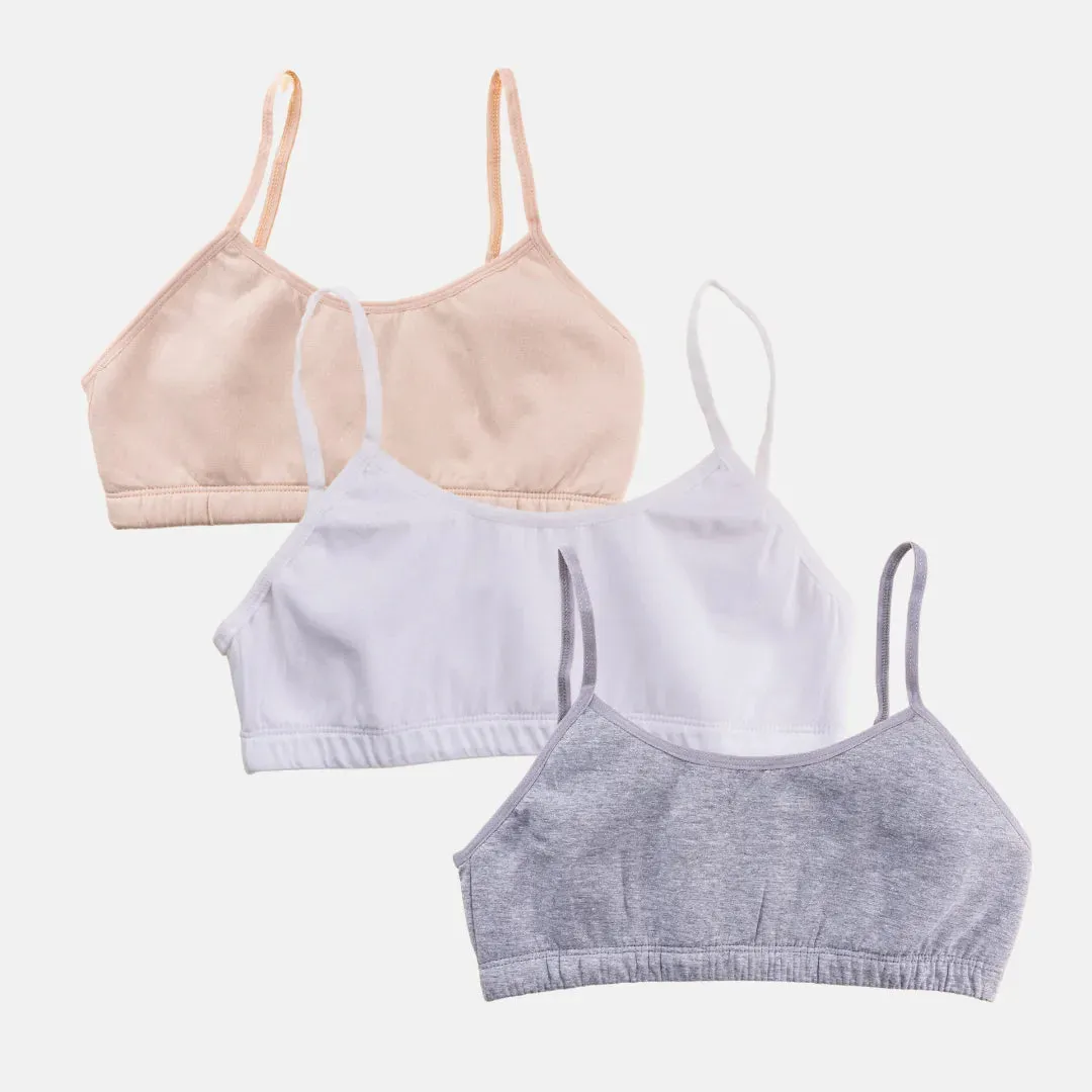 Teenager Bra | Teenager Cotton Bra | Wireless Bra | Flat Padded | Slip On | Pack Of 3
