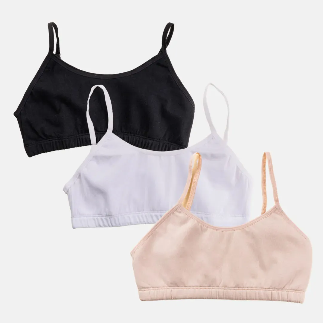 Teenager Bra | Teenager Cotton Bra | Wireless Bra | Flat Padded | Slip On | Pack Of 3