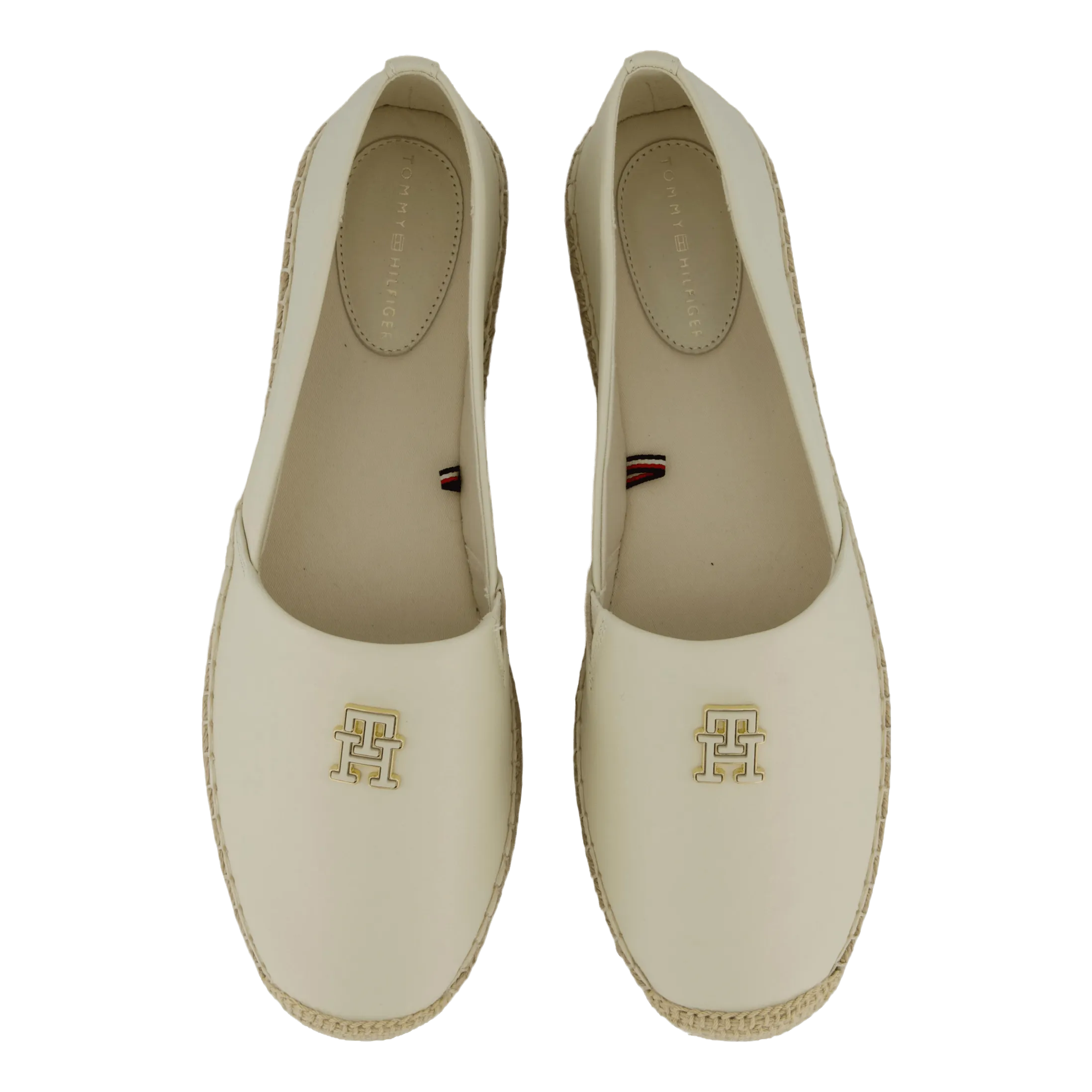 Th Logo Leather Espadrille Beige