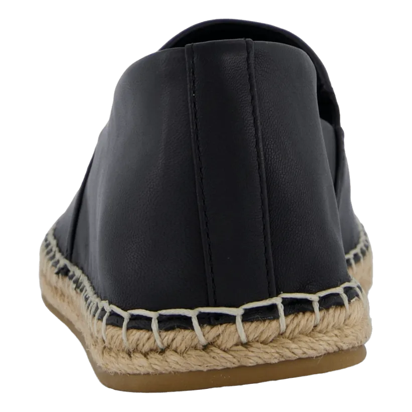 Th Logo Leather Espadrille Black