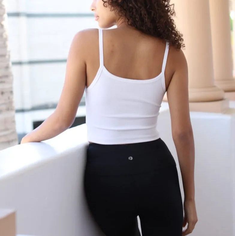 The After Bra Strappy Tank Top In Optic White - Bra:30