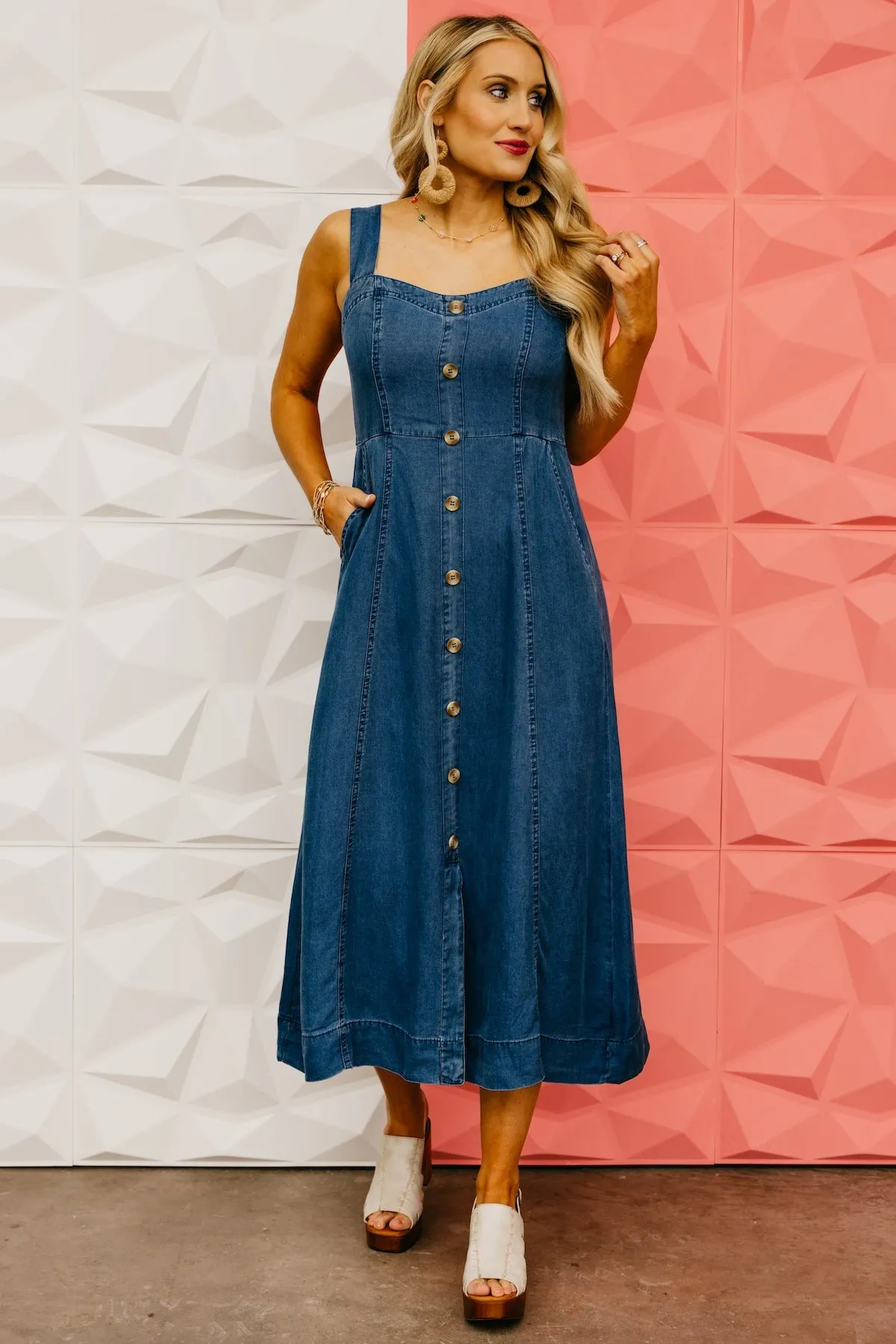 The Lukas Button Down Midi Dress