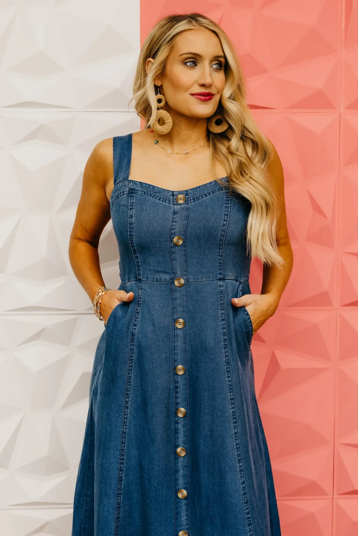 The Lukas Button Down Midi Dress