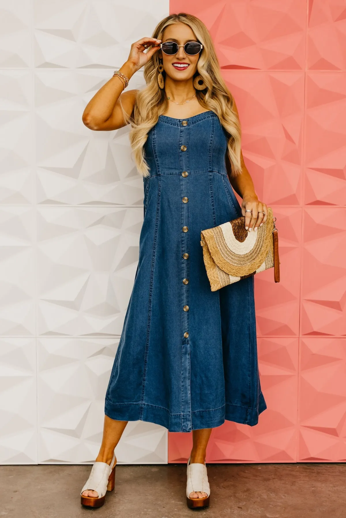 The Lukas Button Down Midi Dress