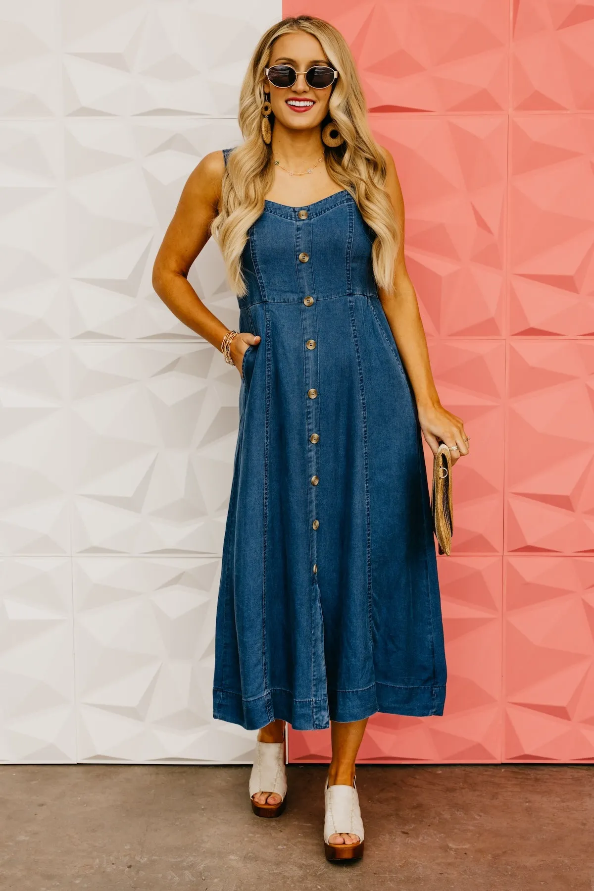 The Lukas Button Down Midi Dress