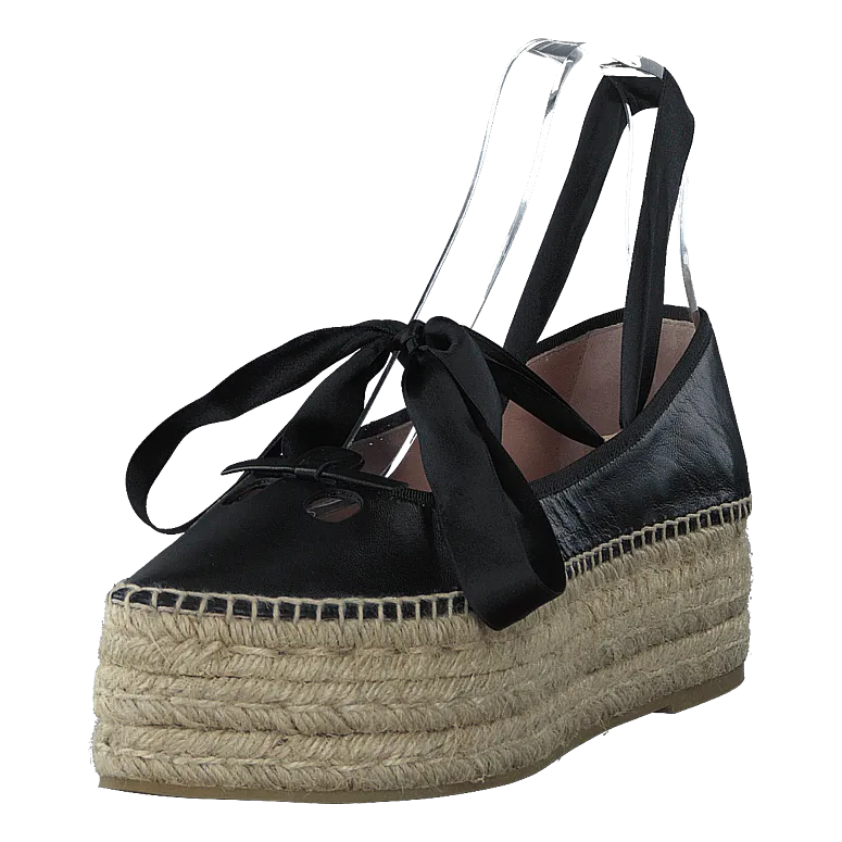 The Mouse Platform Espadrille Black