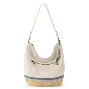 The Sak Sequoia Hobo Bag - Premium Leather Women's Handbag for Everyday And Travel, Durable, Large Purse With Shoulder Bag Strap & Zipper Pocket, Coastal Block Espadrille