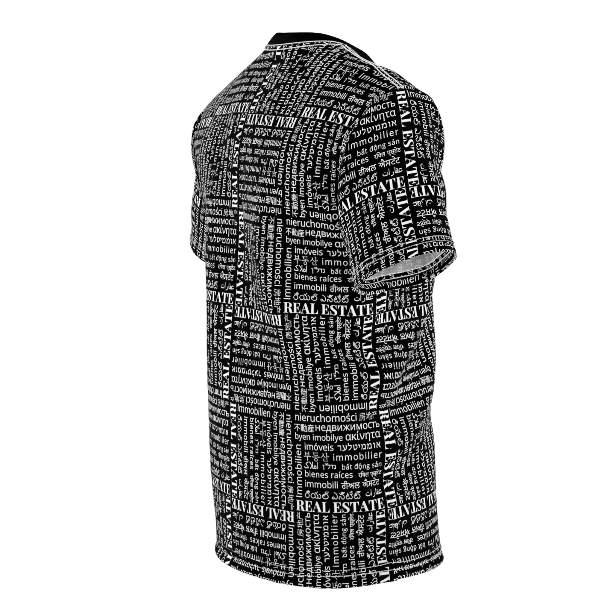 The Ultimate Real Estate Shirt! Unisex Cut & Sew Tee (AOP) Black