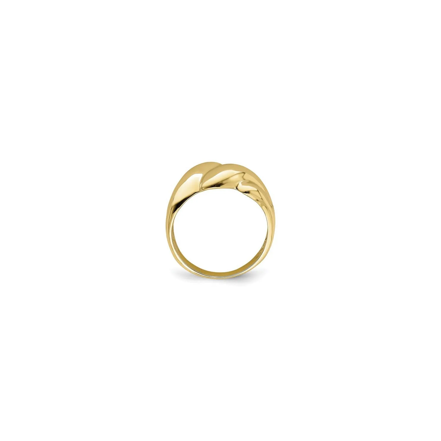 Thick Croissant Dome Ring (14K)