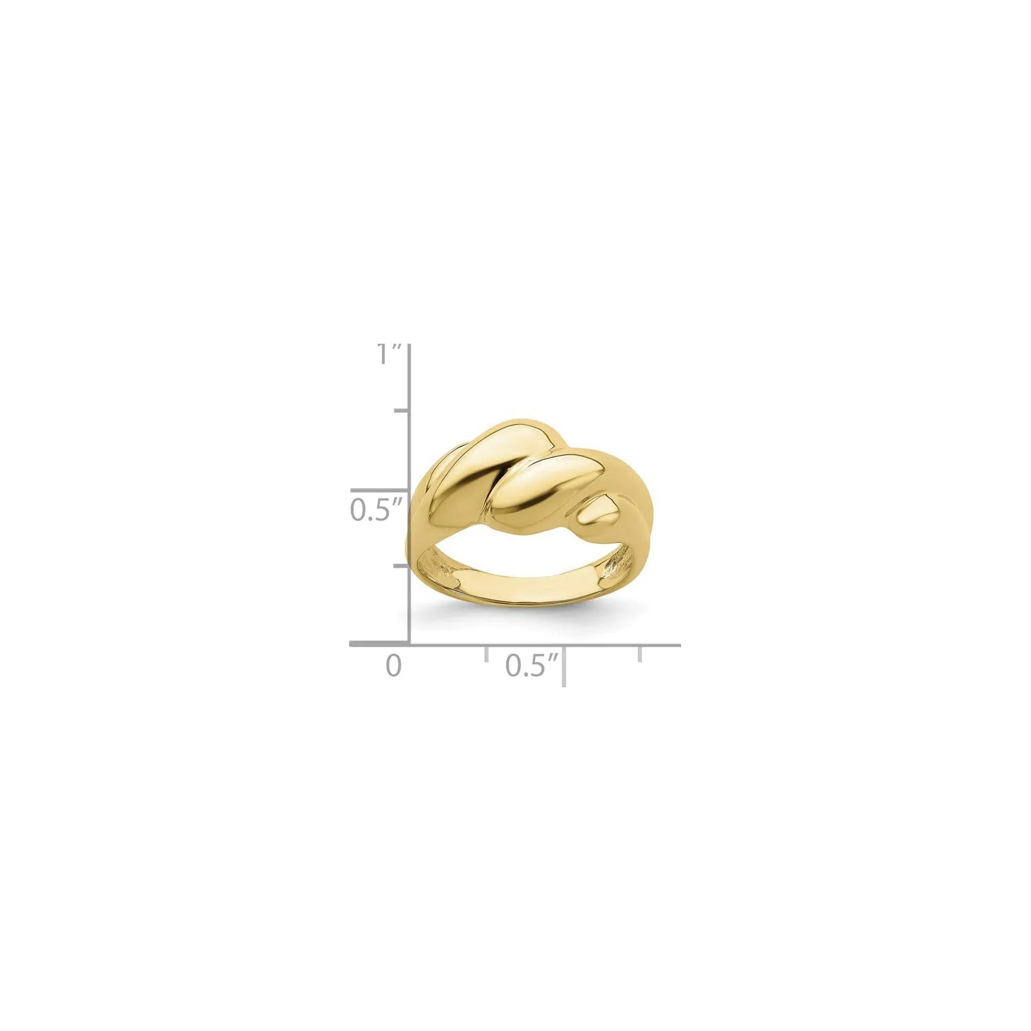 Thick Croissant Dome Ring (14K)