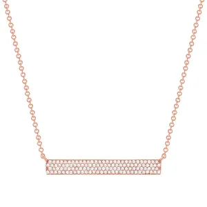Thick Diamond Bar Necklace
