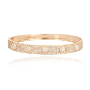 Thick Pave Multi Shape Bangle