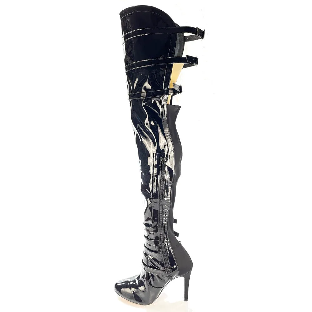 Thick Skin - Black Vegan Leather - Rubber Sole