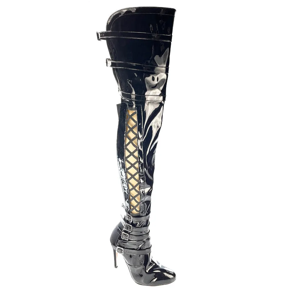 Thick Skin - Black Vegan Leather - Rubber Sole