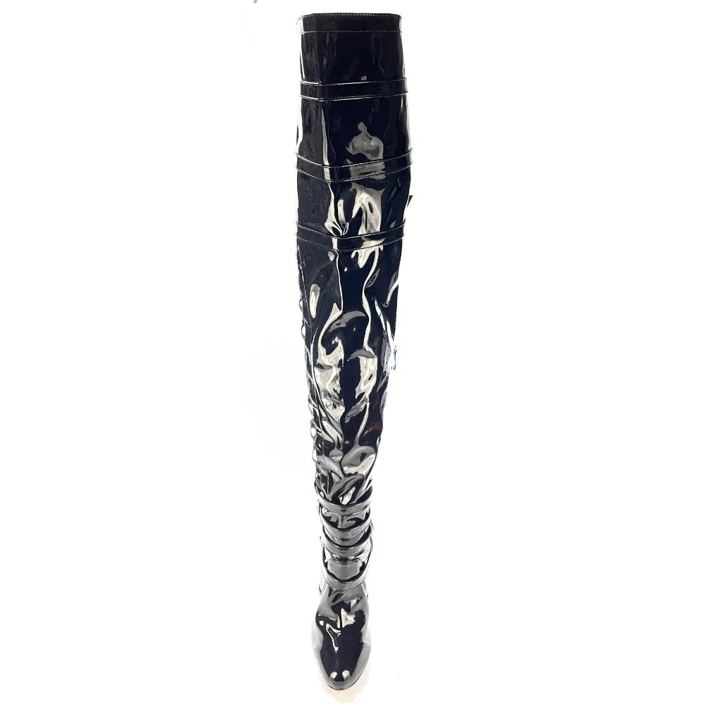 Thick Skin - Black Vegan Leather - Rubber Sole