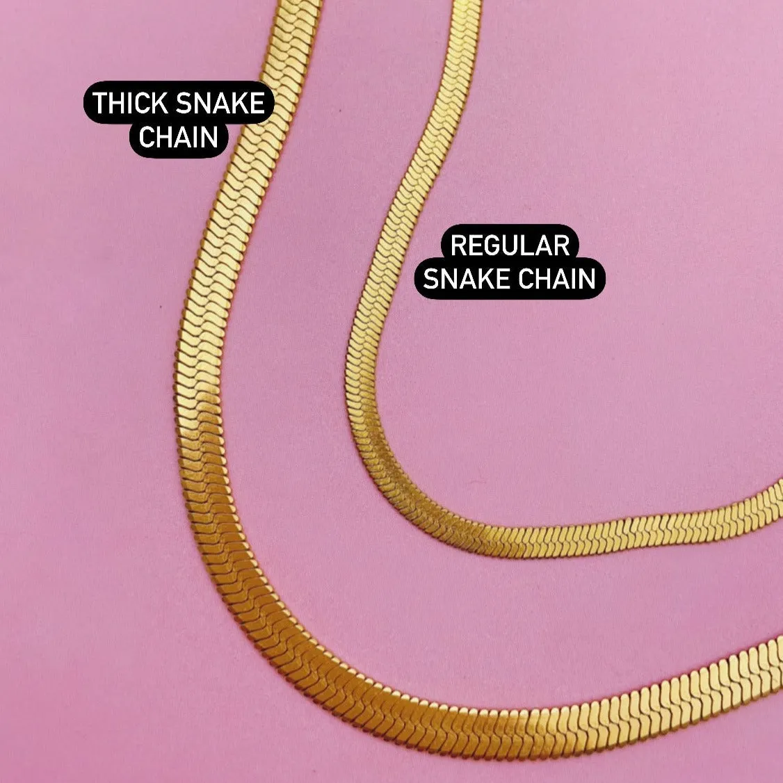 Thick Snake Chain Gold Filled Necklace in 16"
