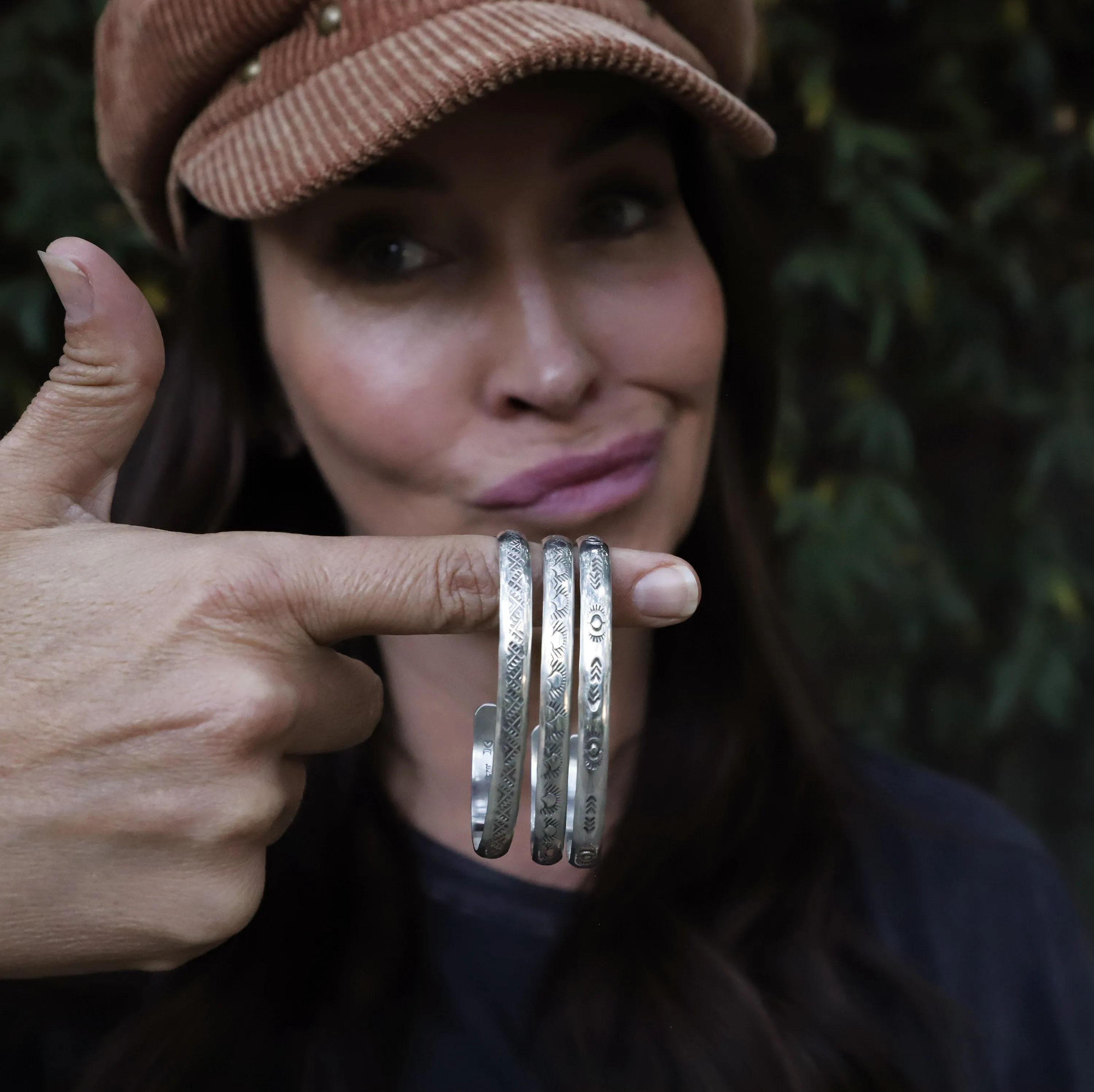 Thick Sterling Stamped Cuff #3