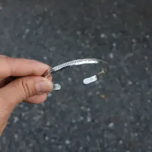 Thick Sterling Stamped Cuff #3