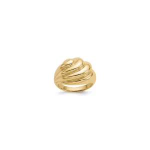 Thick Swirls Dome Ring (14K)