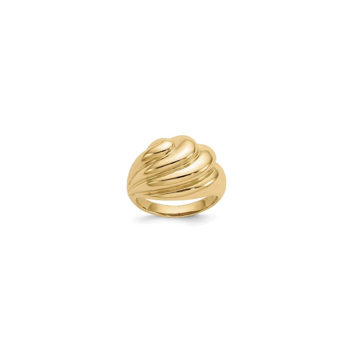 Thick Swirls Dome Ring (14K)