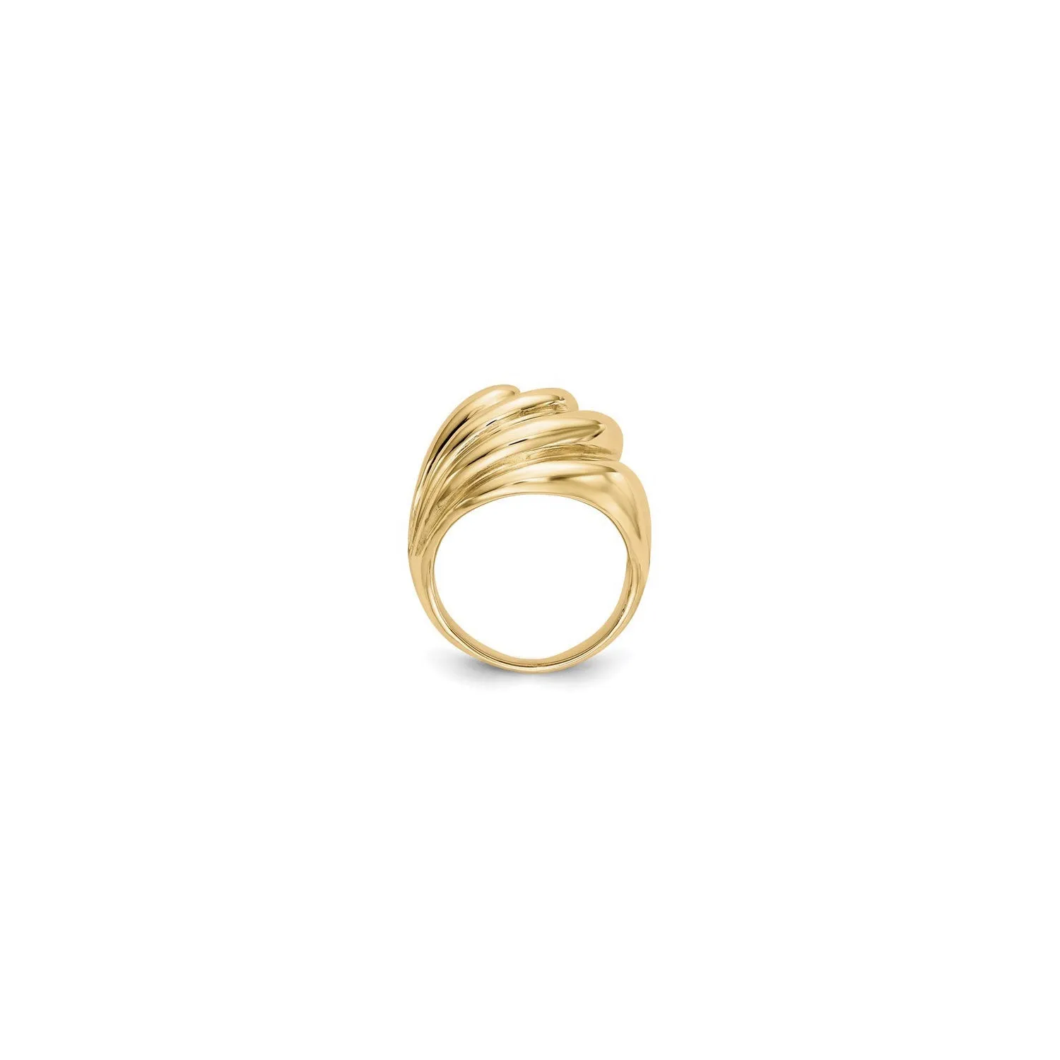 Thick Swirls Dome Ring (14K)