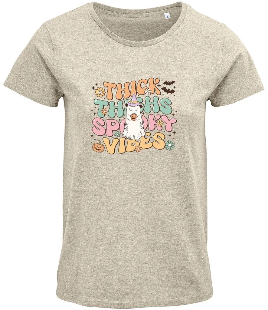 Thick thighs and spooky vibes Ladies T-shirt
