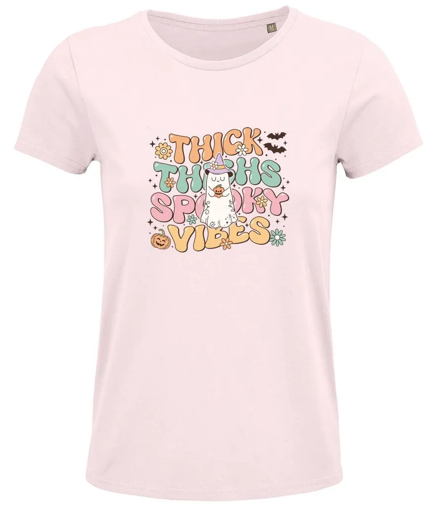 Thick thighs and spooky vibes Ladies T-shirt