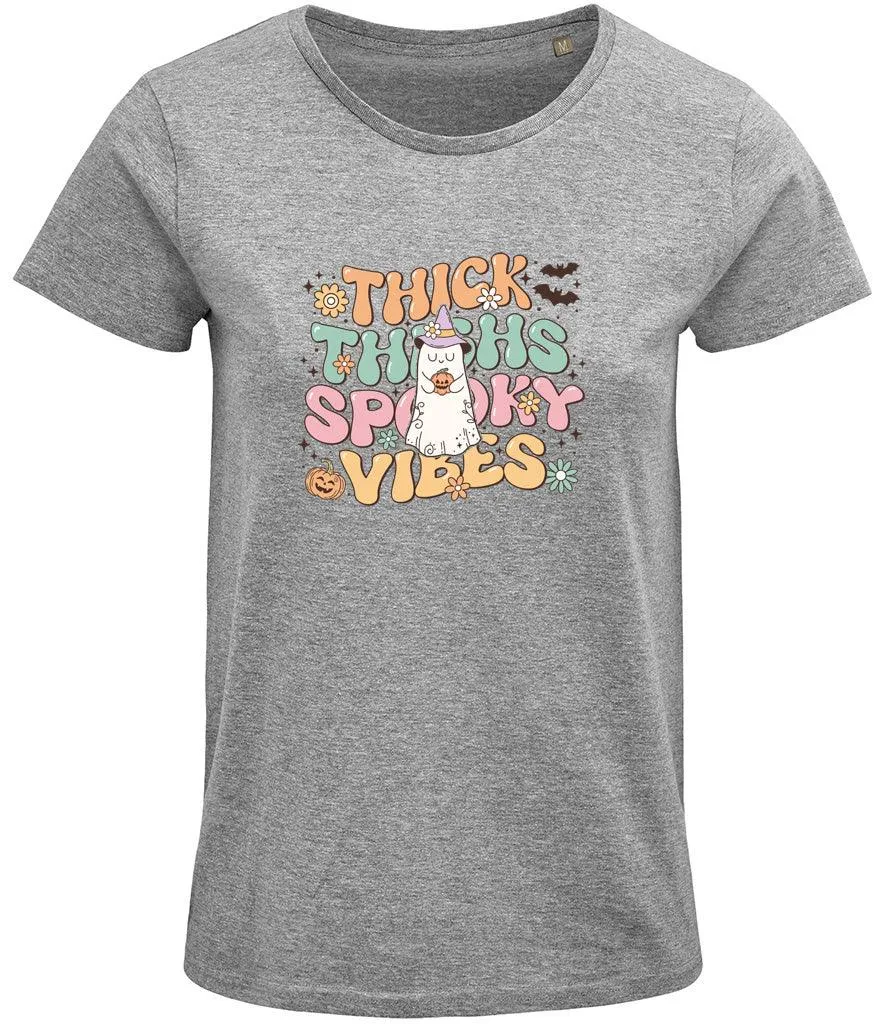 Thick thighs and spooky vibes Ladies T-shirt