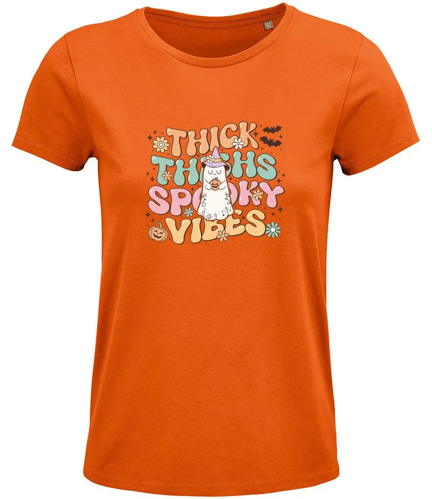 Thick thighs and spooky vibes Ladies T-shirt
