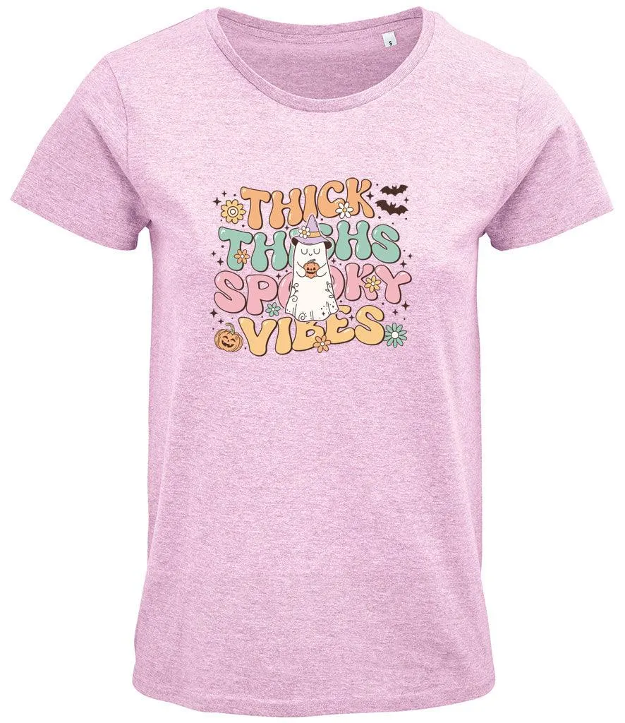 Thick thighs and spooky vibes Ladies T-shirt