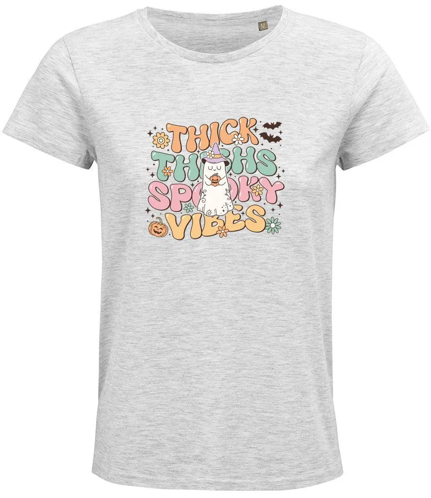 Thick thighs and spooky vibes Ladies T-shirt