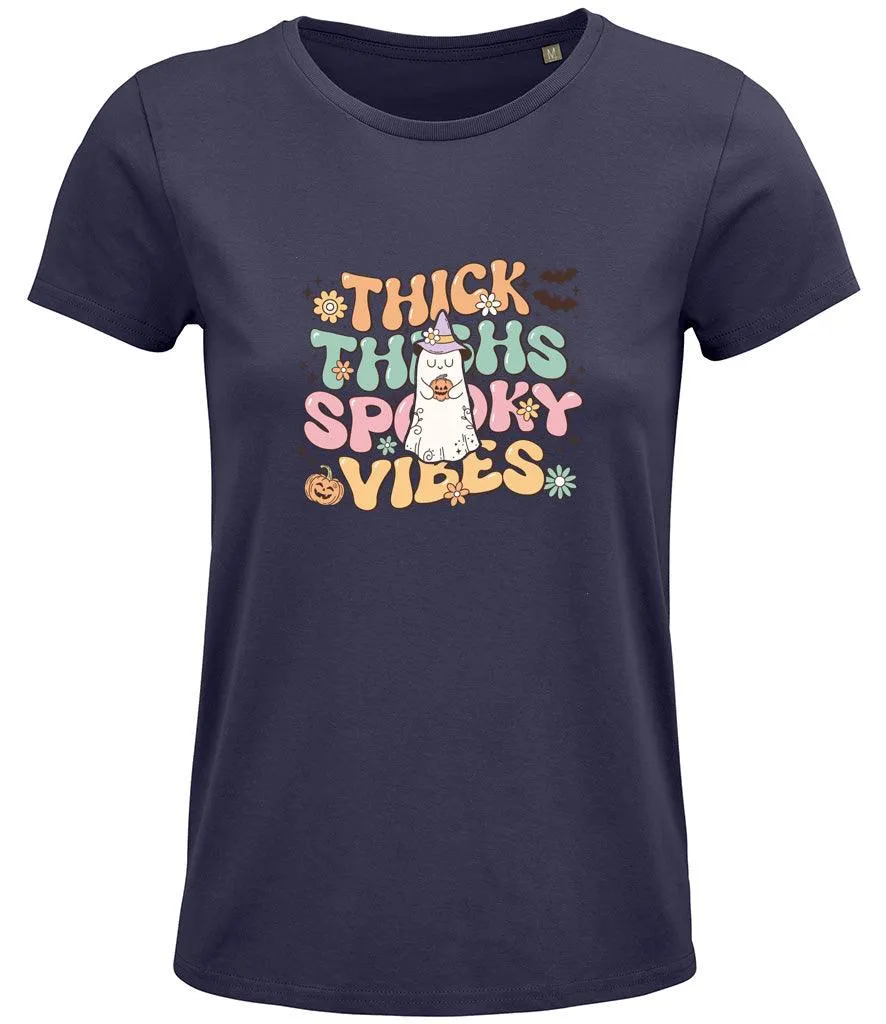 Thick thighs and spooky vibes Ladies T-shirt