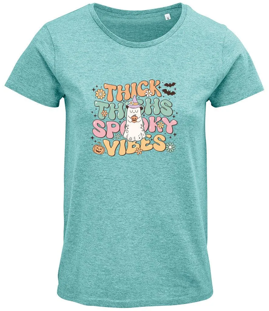 Thick thighs and spooky vibes Ladies T-shirt