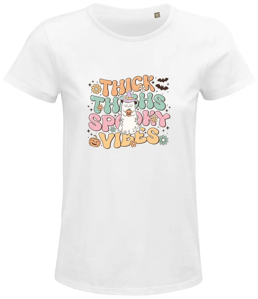 Thick thighs and spooky vibes Ladies T-shirt