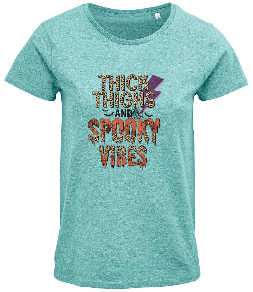 Thick Thighs Spooky Vibes Ladies T-shirt