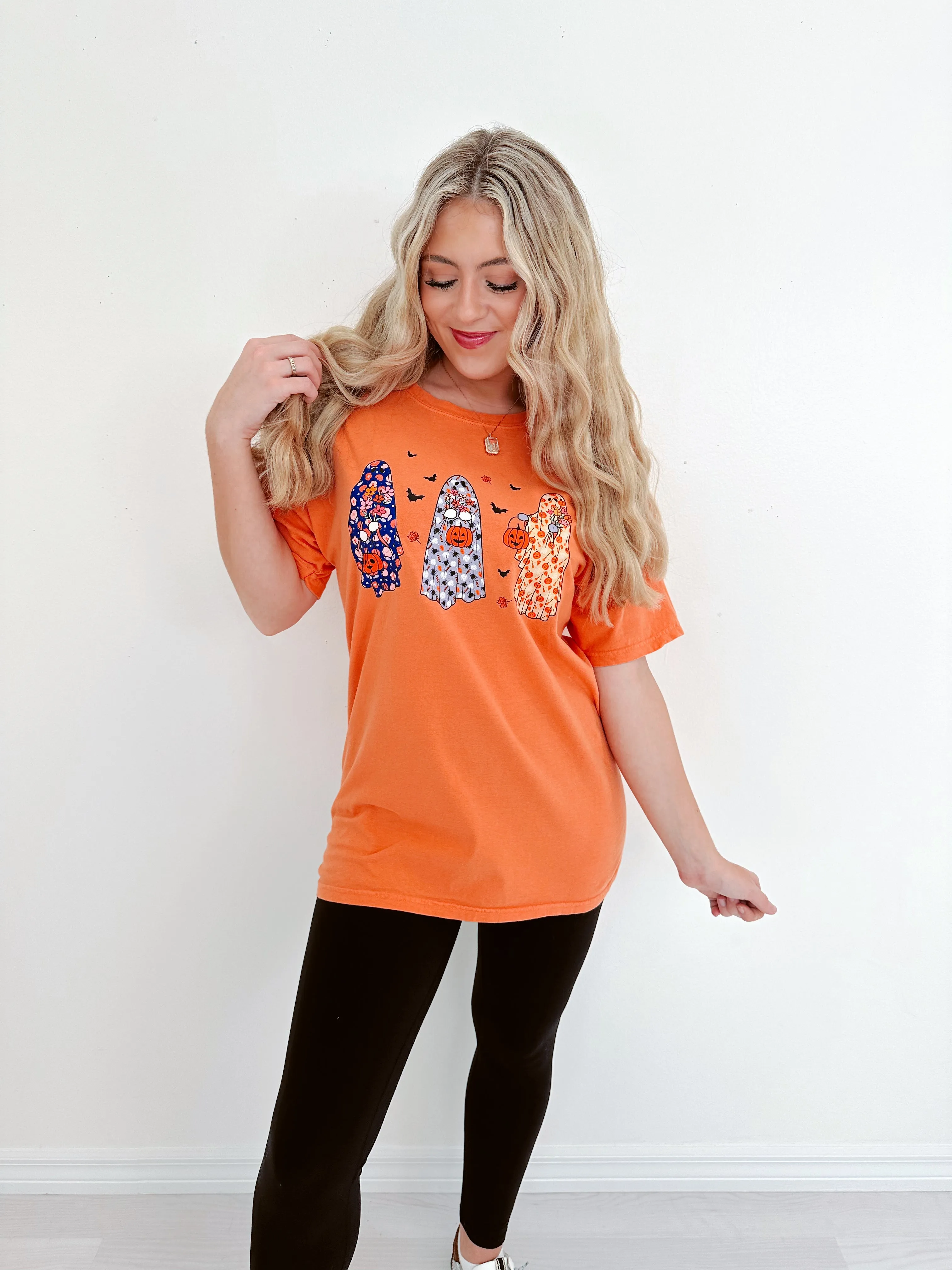 Three Girly Ghosts Comfort Colors Graphic Tee S-2X - 2 Colors