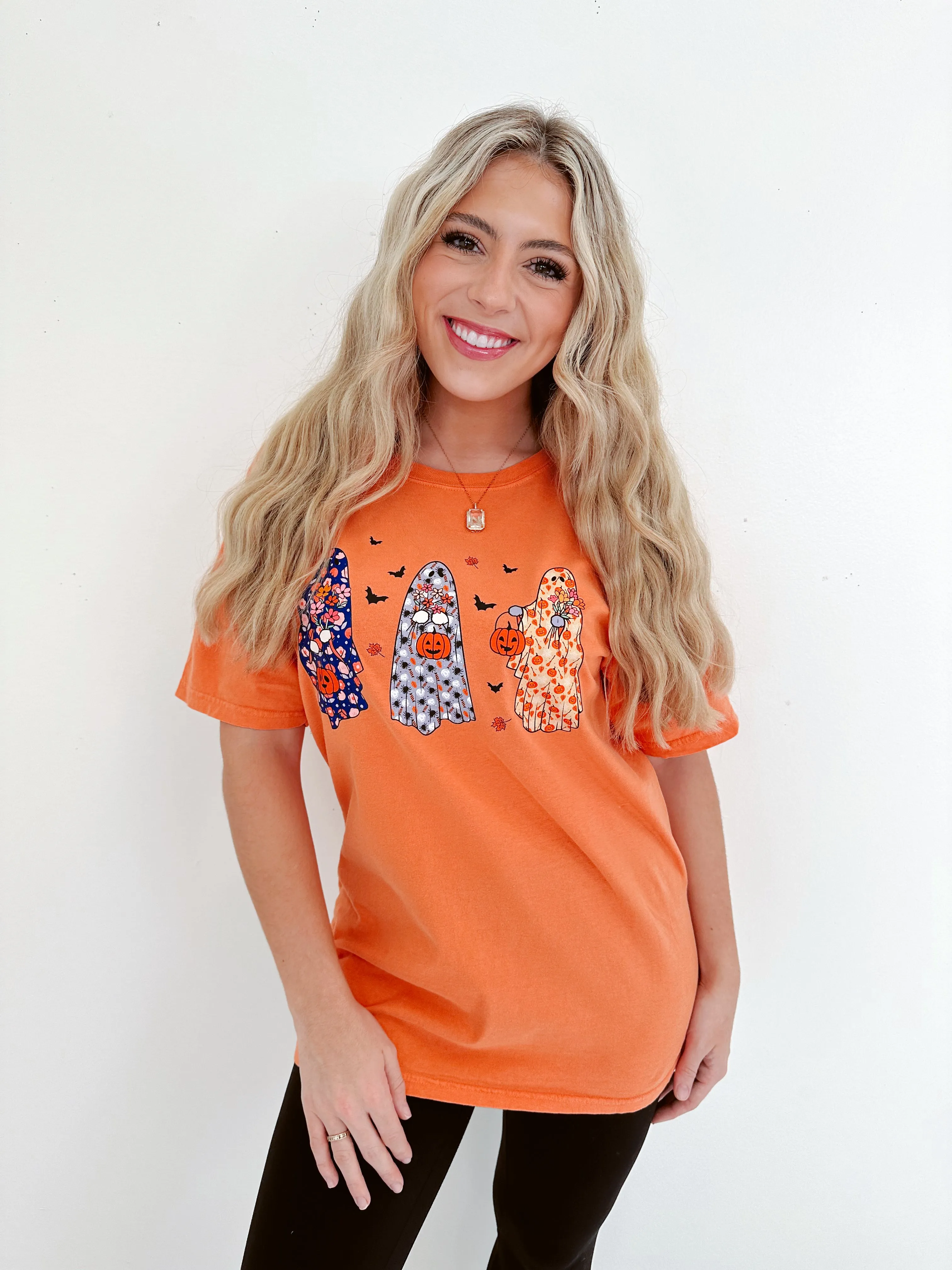 Three Girly Ghosts Comfort Colors Graphic Tee S-2X - 2 Colors