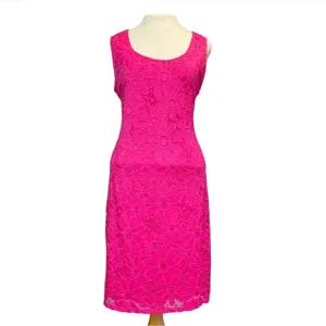 Tiana B. NWT Sleeveless Sheath Floral Lace Tank Dress in Pink Size XL