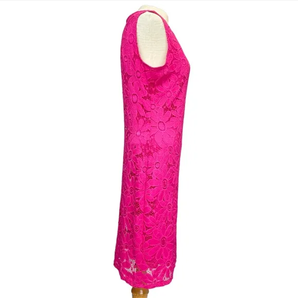 Tiana B. NWT Sleeveless Sheath Floral Lace Tank Dress in Pink Size XL