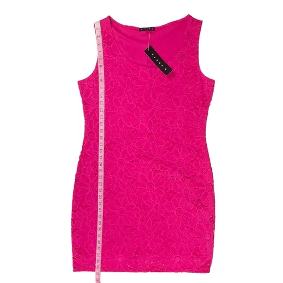 Tiana B. NWT Sleeveless Sheath Floral Lace Tank Dress in Pink Size XL