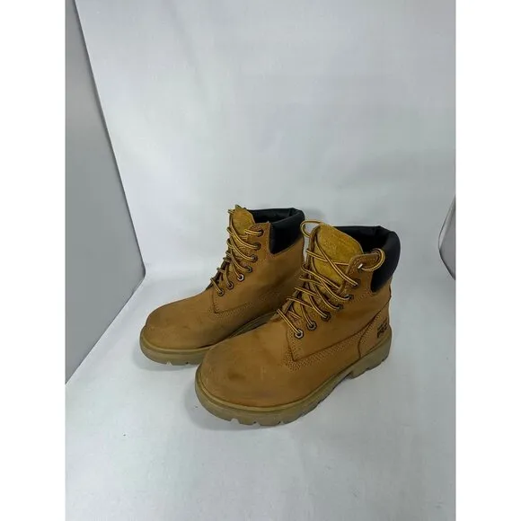 Timberland Pro Mens Composite Toe Work Boots - Size 5M Oil Resistant Wheat Nubuc