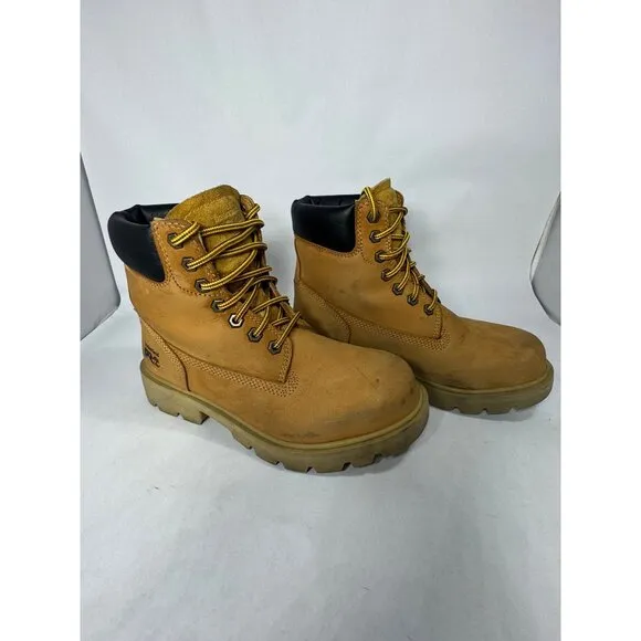 Timberland Pro Mens Composite Toe Work Boots - Size 5M Oil Resistant Wheat Nubuc