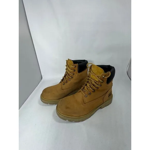 Timberland Pro Mens Composite Toe Work Boots - Size 5M Oil Resistant Wheat Nubuc