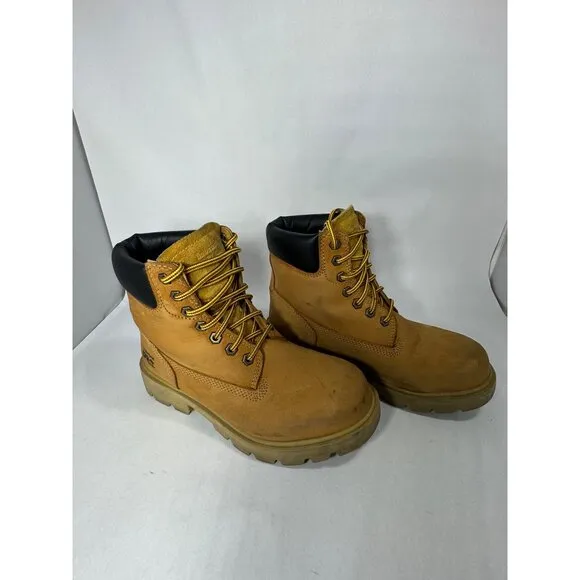 Timberland Pro Mens Composite Toe Work Boots - Size 5M Oil Resistant Wheat Nubuc