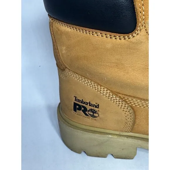 Timberland Pro Mens Composite Toe Work Boots - Size 5M Oil Resistant Wheat Nubuc