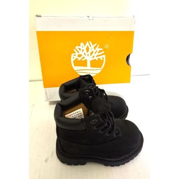 Timberland Todler 6' Premium Waterproof Boot 12807 Black Size 5 NI…