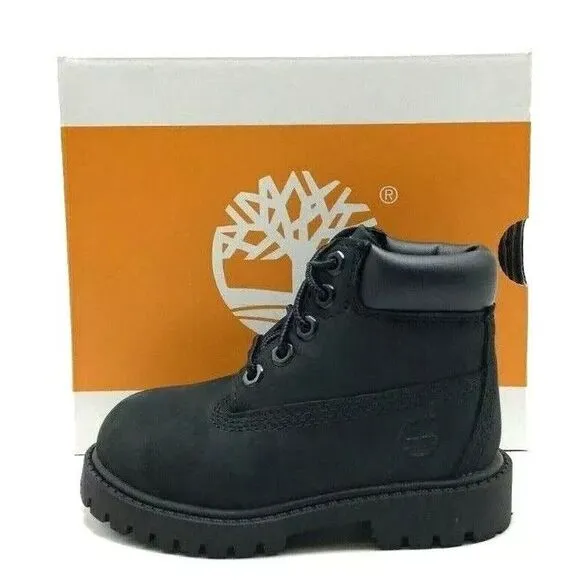 Timberland Todler 6' Premium Waterproof Boot 12807 Black Size 5 NI…